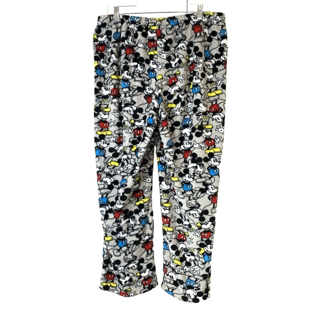 Minnie & Mickey Pajama Pants Unisex Adults 1X Soft Fleece Fabric CozyCore